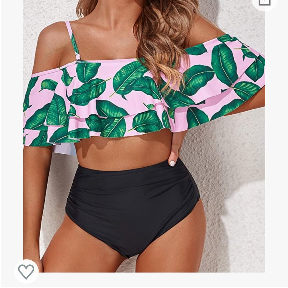 Tempt Me Ruffle Top & High Waisted Bikini Bottom - Picture 3 of 16